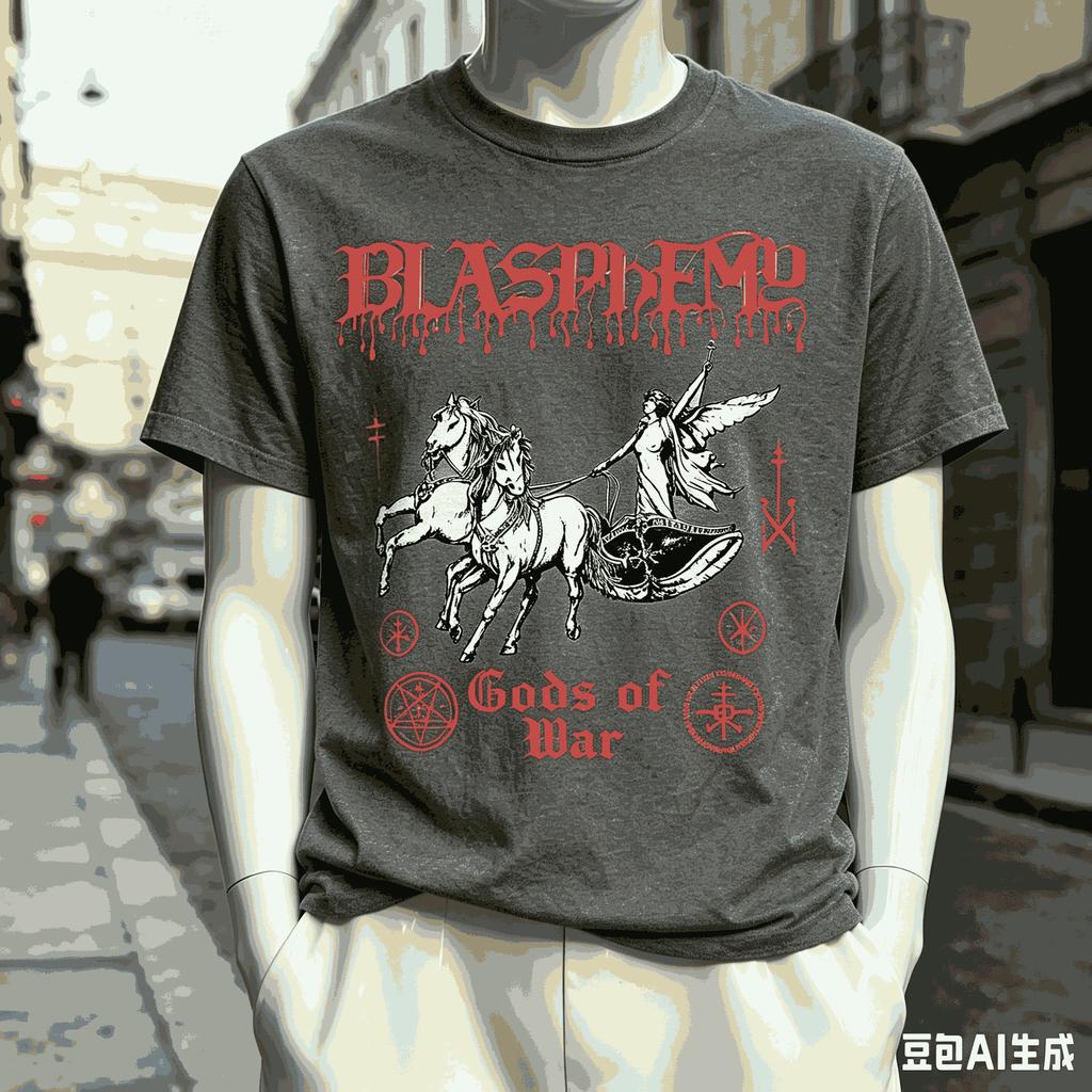 Blasphemy Band For Fan Gift Tshirt Unisex Unisex Harajuku Oversized Unisex Short Sleeve Streetwear High Quality Couples Comfortable