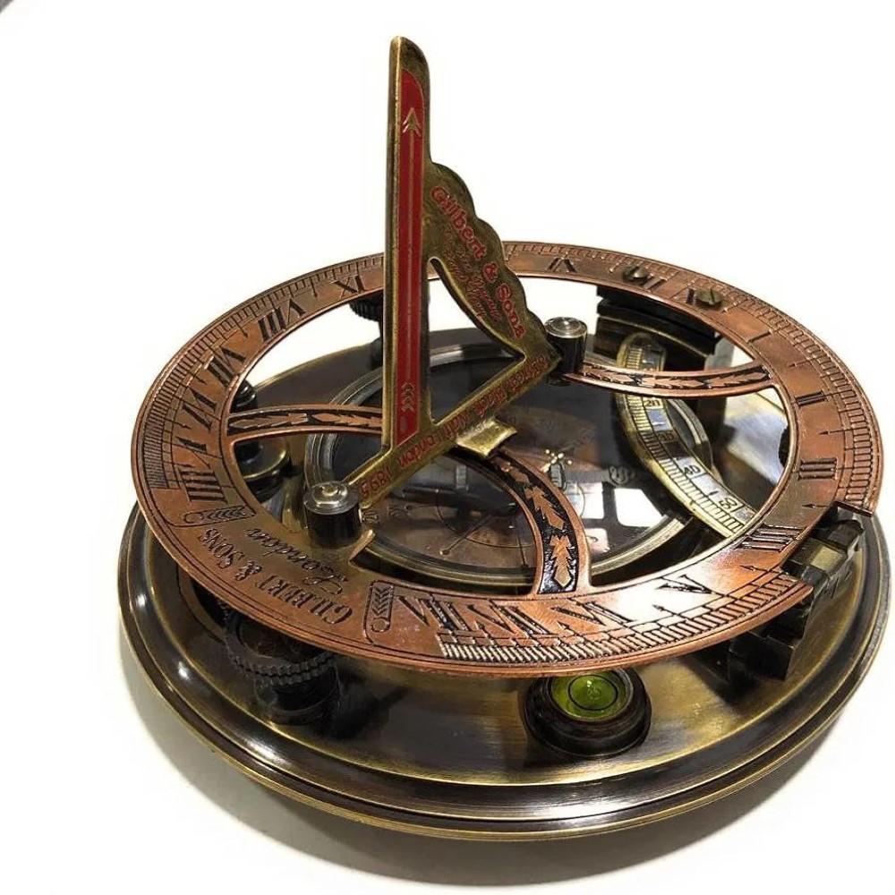 Brass Sundial Compass Directional Sundial Compass Antique Vintage Nautical Item.