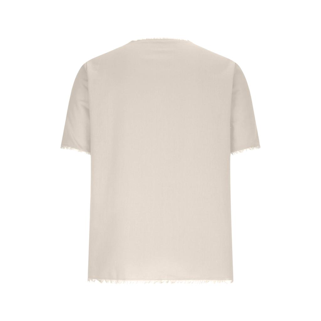 Men Casual Short Sleeve T Shirt Distressed Raw Edge Crew Neck Lightweight Summer Tee for Everyday Wear