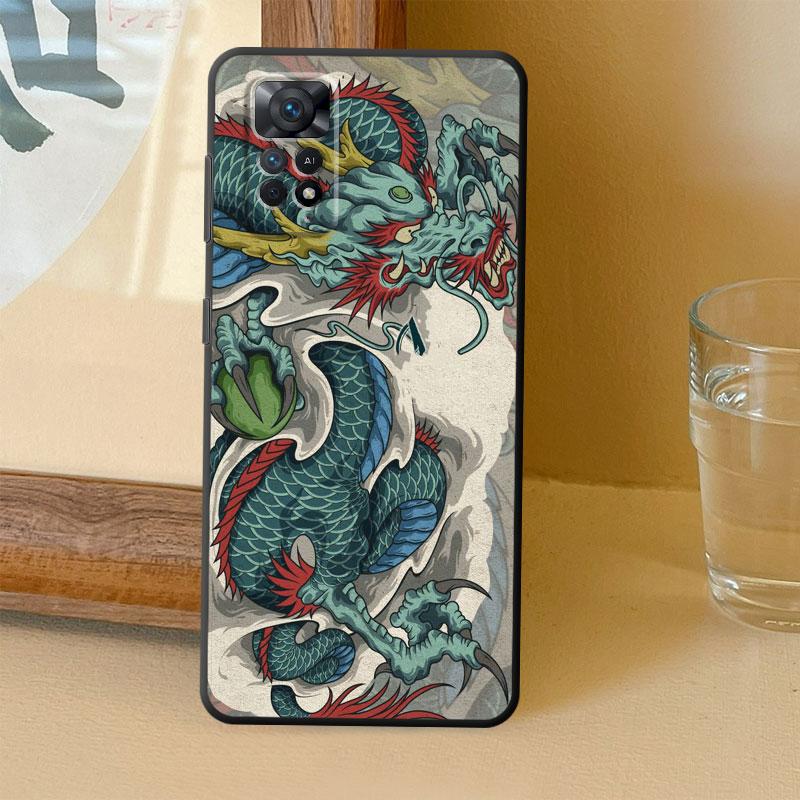 Tpu weiche Luxus-Hülle für Samsung Galaxy S20 S21 S22 Hinweis 20 Ultra 10 Plus 8 9 S23 5g Mode chinesische Tiger Drache Abdeckung