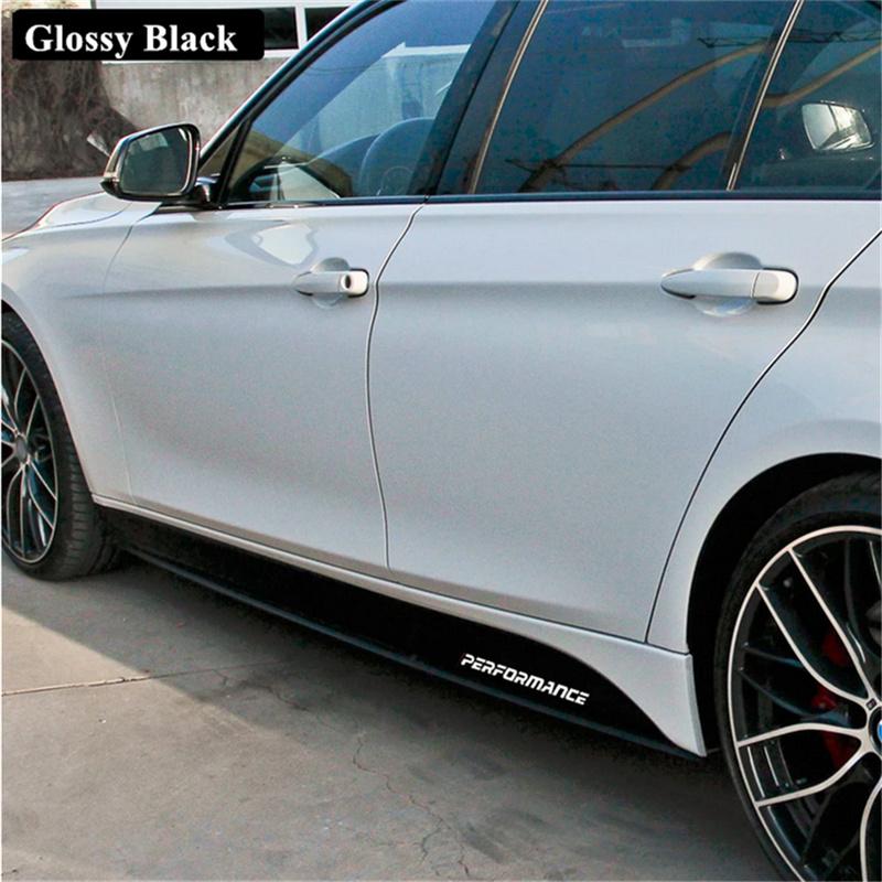 2.05M Glossy Black Side Skirt Sill Decal Stripe Stickers For BMW F30 F22 F23 E90 E91 E92 E93