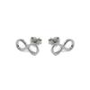 Boucles d’oreilles - LUXENTER - Infinity - Finition rhodium - Pierres multicolores - Turquoise