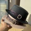 Women New Summer Straw Hat Retro Top Hat Women's Sunshade Beach Hat Jazz Hat