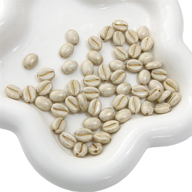 Handgemachtes Armband Perlen 8x10mm Acryl Kaffeebohnen Lose Perlen Handgemachtes DIY Zubehör Perlen Armband Schnüre Trennperlen