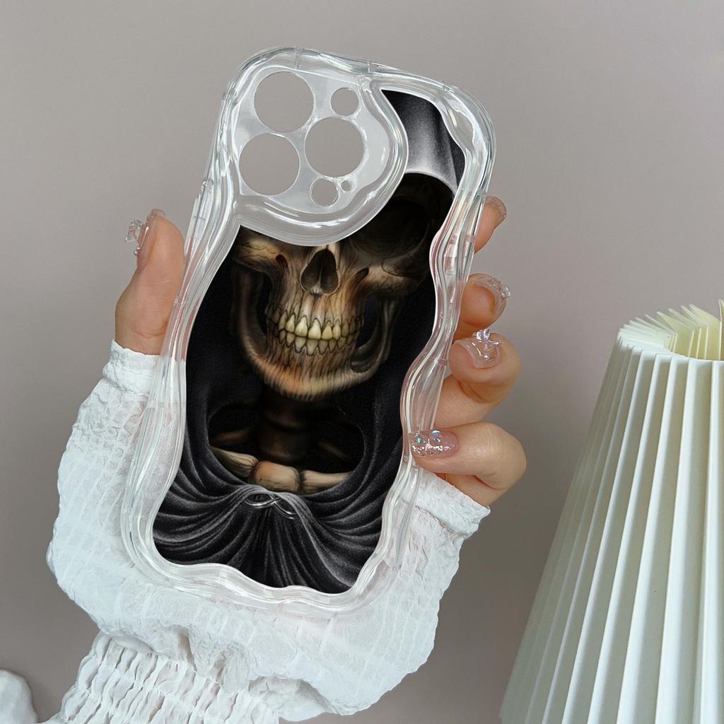 LZ13 Death Prayer Grim Reaper Skull Clear Soft Wave Phone Cases for iPhone 15 13 Pro Max 12 mini 14 8 Plus XS Max XR 6 Protection Back Cover