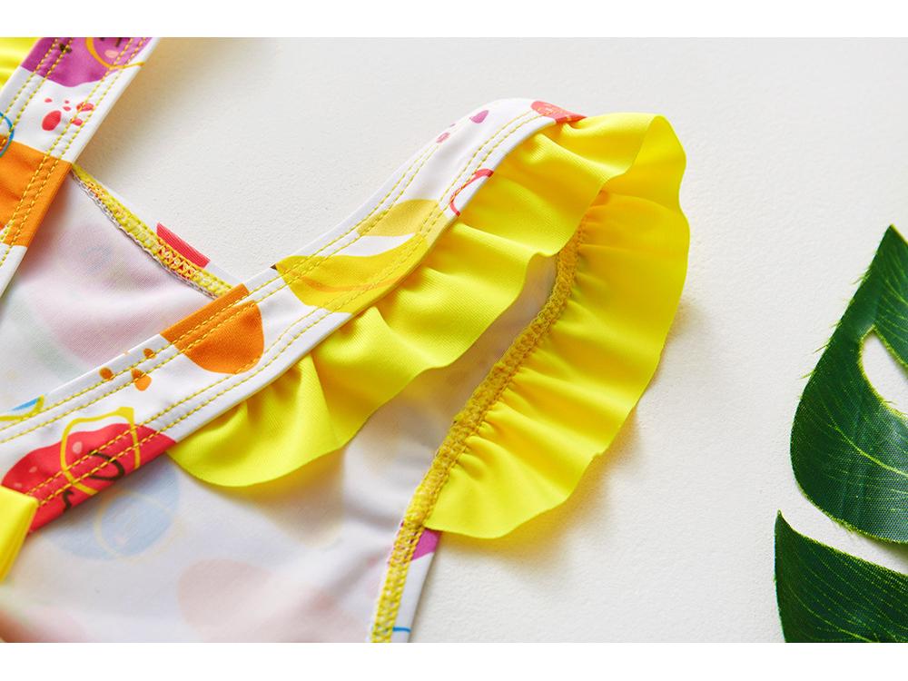 Fruit Print One-Piece Swimsuit for Girls, Ages 3-10