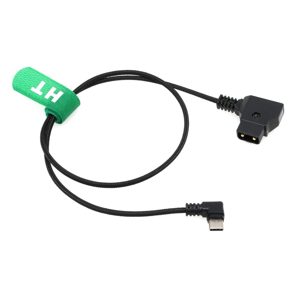 HangTon Stromkabel D-tap zu USB Typ C für Tilta Nucleus Nano II, DJI Focus Pro Motor, SDR Übertragung, V-Mount Akku, Rechtwinklig 90 Grad, USB