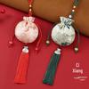 Dragon Boat Festival Brocade Sachet Bag - Portable Hanfu Purse with Ancient Style Pendant