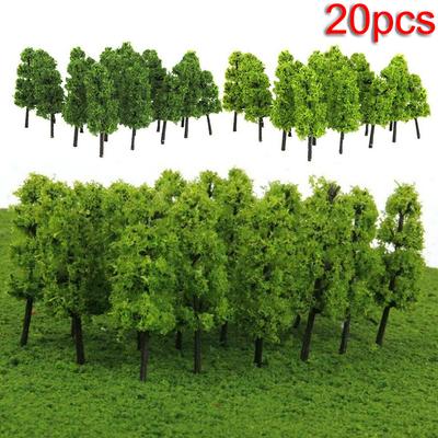 20X Modellbäume Garten Miniaturlandschaft Eisenbahn Eisenbahn Landschaftsmaßstab