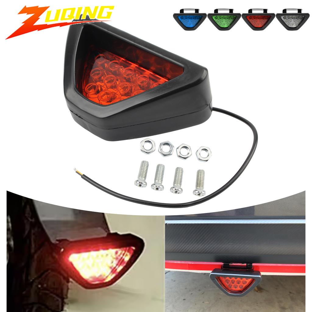 Motorcycle Car Tail Light 12 LED Triangular Brake Light Flash Warning Light Reverse Safety Parking Strobe Modified Accessories