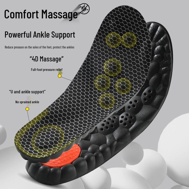Graphene Odor-Resistant Antibacterial Insole – High Elastic, Shock-Absorbing, Breathable, Sweat-Absorbing for Sports & Casual Use.