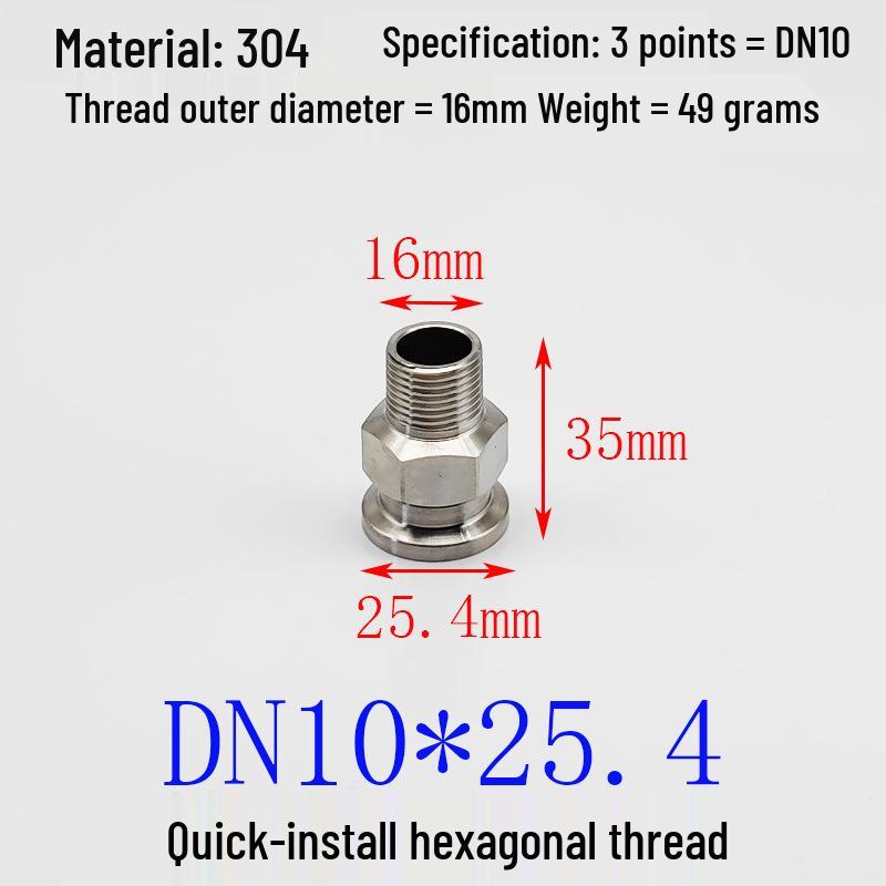 Hongshun Heavy-Duty Hex Quick Connect Stainless Steel Threaded Nipple with Chuck and Wrench Flats