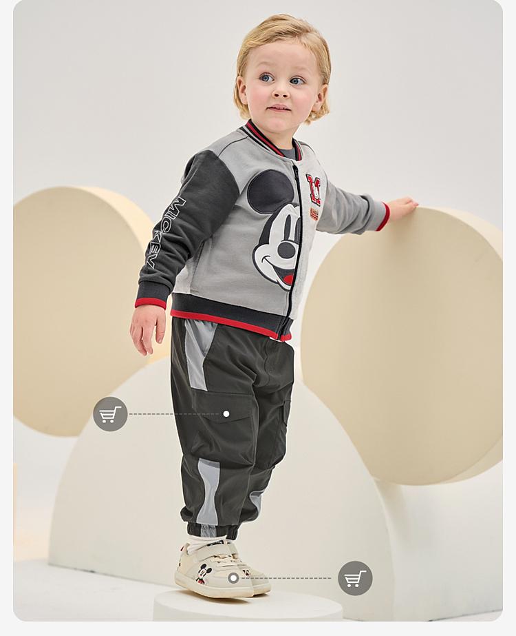 Disney IP David Bella Boys' Jacket Spring New Children's Jacket Baby Color blocked Baseball Jacket