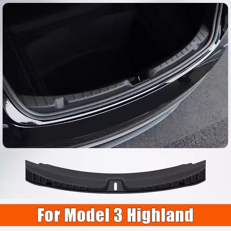Trunk Threshold Bar Guard Plate for Tesla Model 3 Highland 2025 TPE Side Protective Cover Guard Door Sill Plate Car Accessories