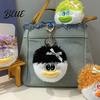 Bowknot Head Keychain Cartoon Curly Hair Keychain, Plush with Metal Clasp, Soft Plushie Bag Decoration Backpacks Handbags Keys Decorative Pendant for