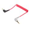 3.5mm to 3.5mm TRRS Cable Male to Male Coiled Right Angle 3.5mm Microphone Patch Cord for Phone Tablet for Rode SC7