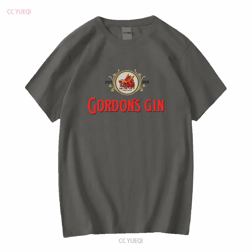 Gordons Dry Gin Logo T-Shirt Vintage Schweres Baumwoll-S 3X Kostenloser Versand USA lange oder kurze Ärmel Vintage Gewaschene Grafik Unisex