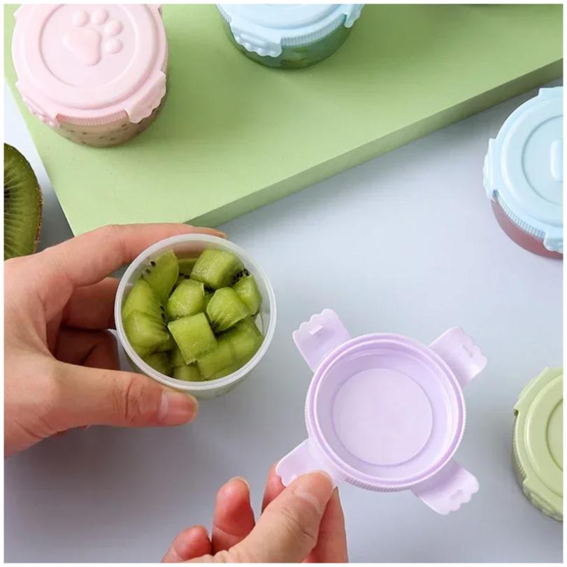 Mini Storage Container Leak Proof Portable Sealed Bottle With Lid For Sauce Jam Fruit Outdoor Barbecue Lunch Kitchen Gadget