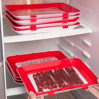 2 vnt Maisto padėklas, sukraunamas dizaino maisto konservavimo padėklas su įtemptu dangčiu indaplovė