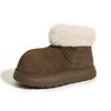 Big head plush snow boots women's platform bread shoes 2025 winter new plush thermal short cotton boots cotton shoes