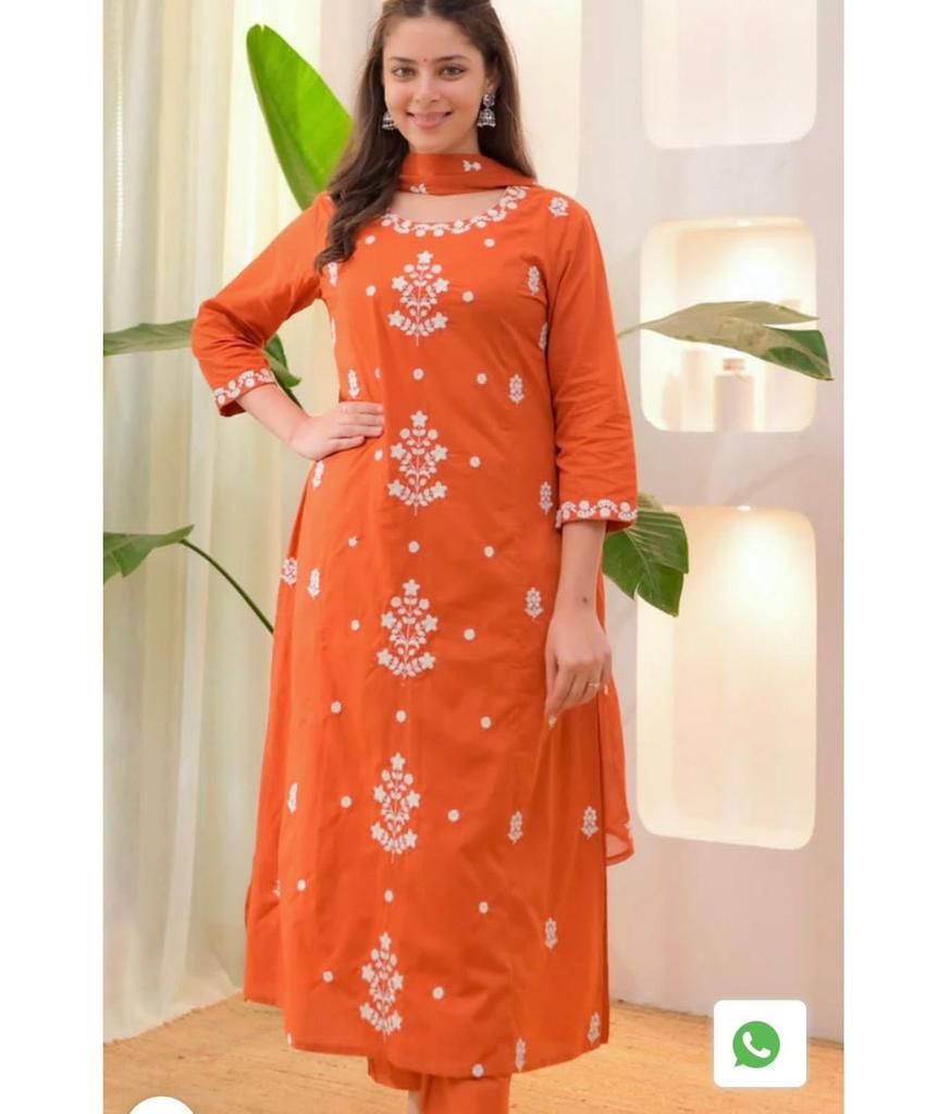 Damen Designer Besticktes Salwar Kameez Kurti Set Indisches Bollywood Oberteil Tunika Kurti Kleid