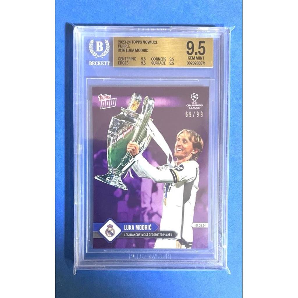 Used LUKA MODRIC topps now purple /99 BGS9.5