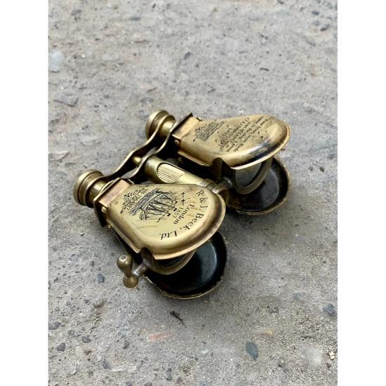 Antikvariniai jūriniai Kolumbo žiūronai, žalvario teleskopas Unikali dovana