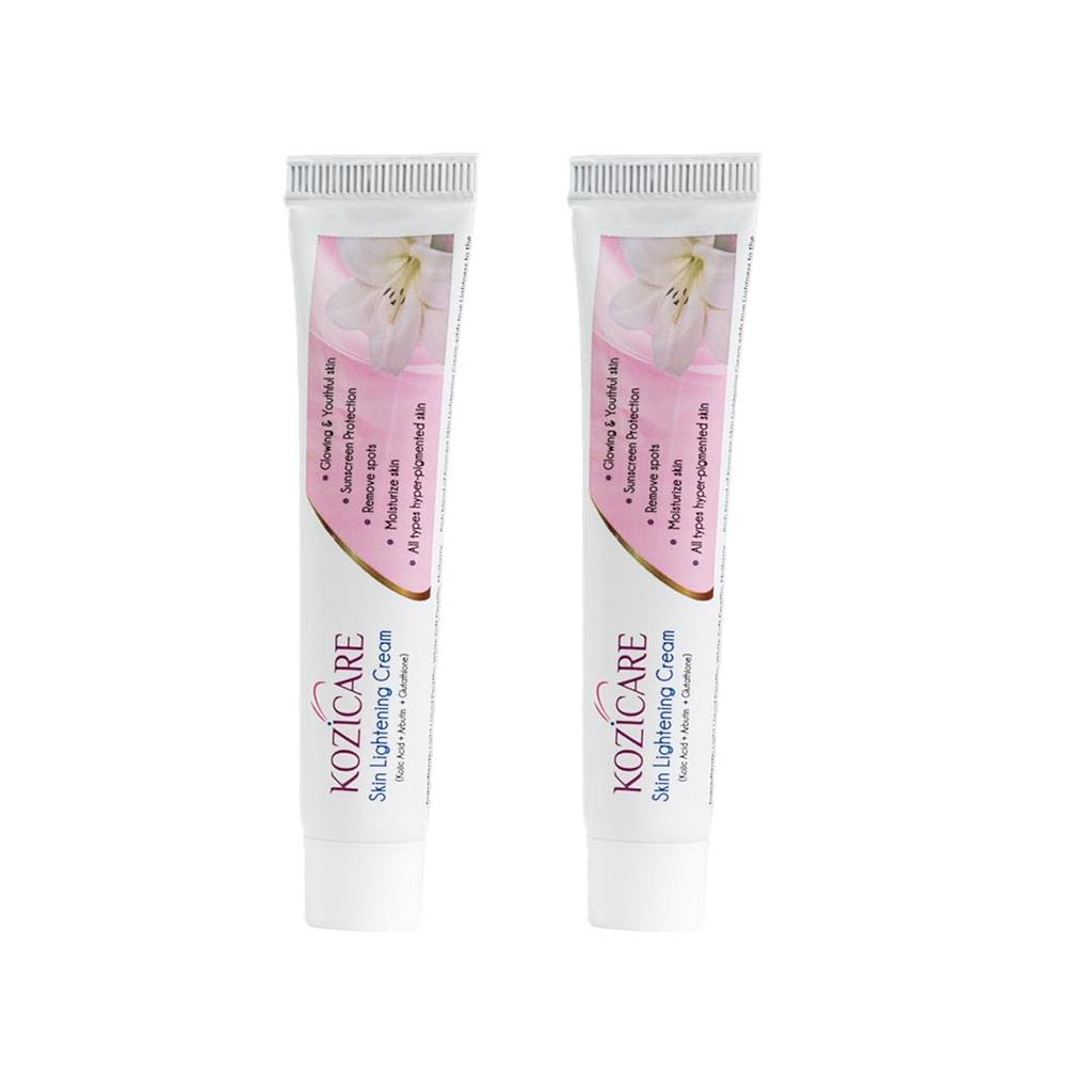 Crème à l'acide kojique Kozicare, Glutathion avec Niacinamide, 15g X Lot de 2