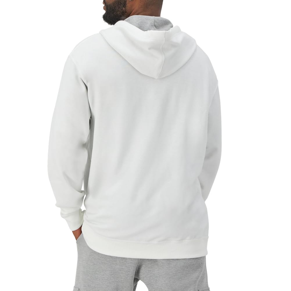 Champion Power Blend Fleece US White Men's Full-Zip Hoodie, Size X-Large, Color