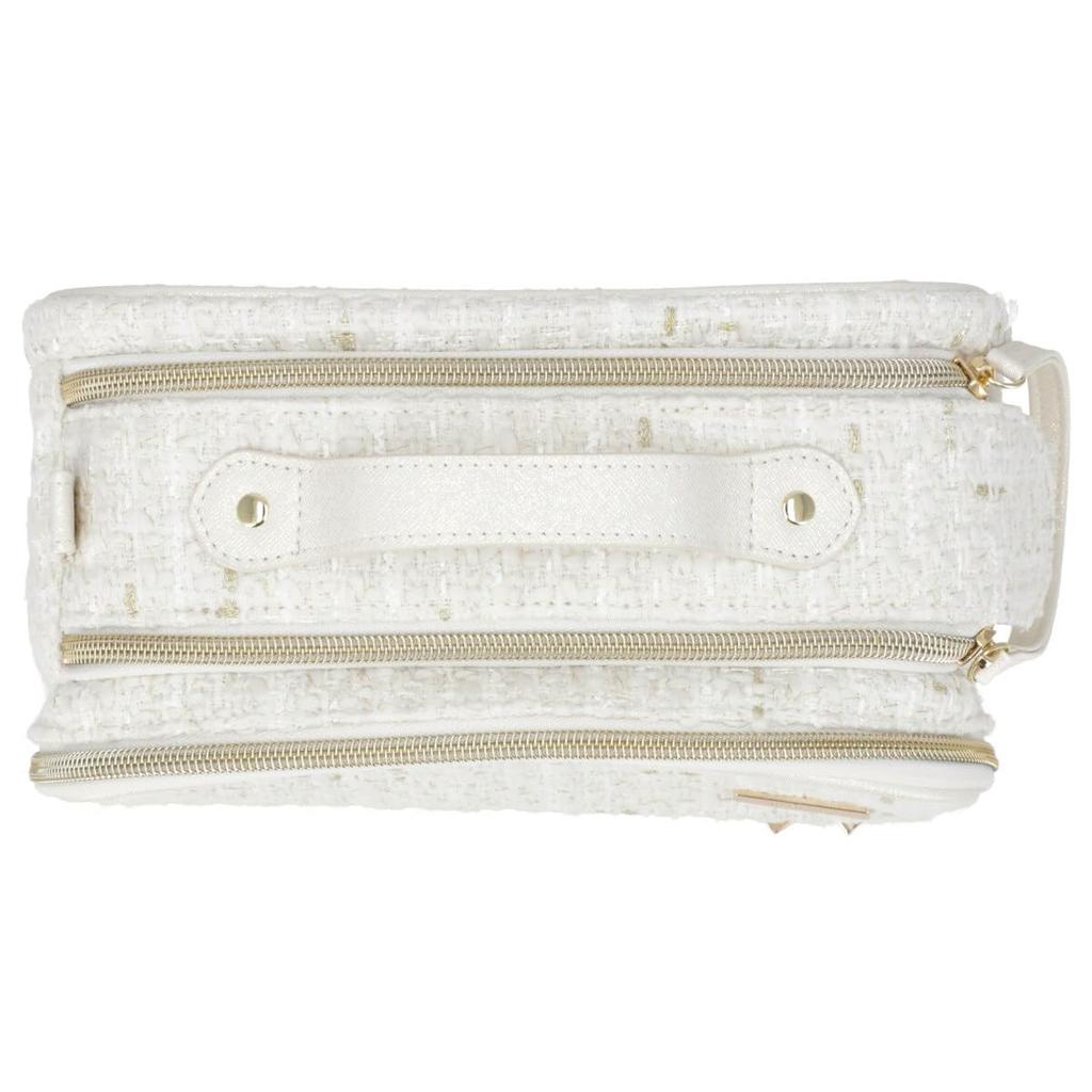 Nitori Double Zipper Cosmetic TW 2117100010841 Bag, White, NG09,