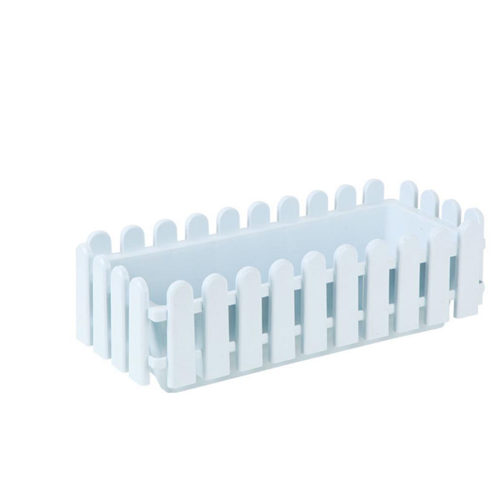 Gard- Ghivece cu Flori, Jgheaburi Lungi Dreptunghiulare pentru Flori, Ghivece din Plastic pentru Grădinărit, Ghivece Mari din Rășină pentru Plantat Legume, Speciale Pentru Balcoane Și .