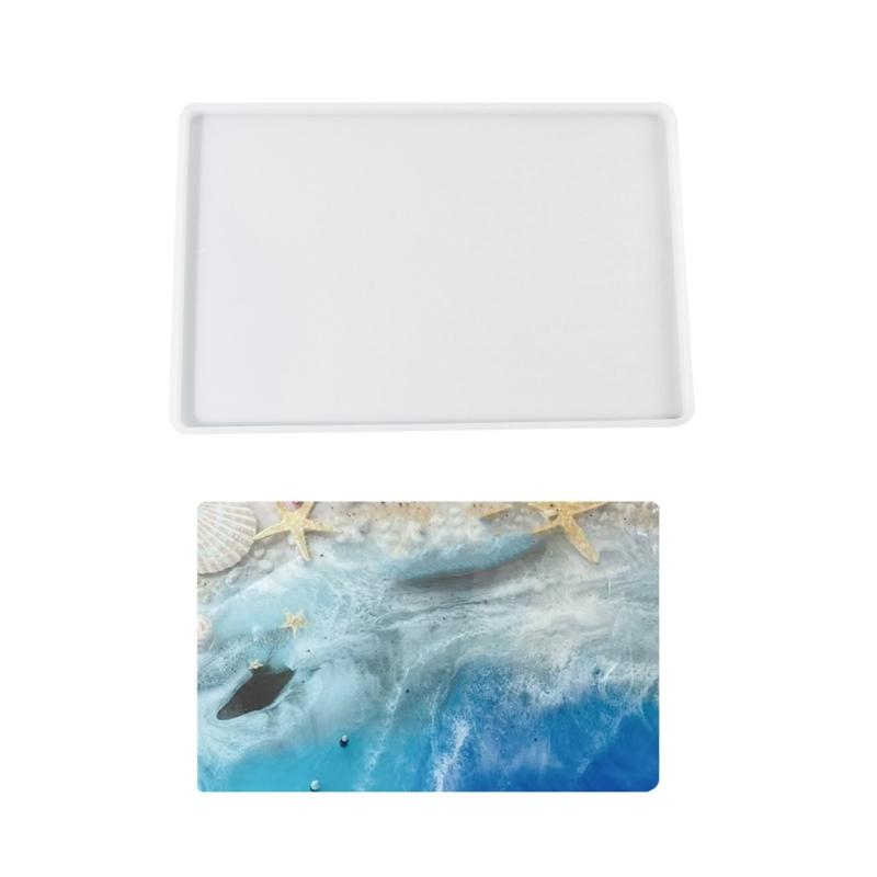 

Large Rectangular Silicone Mold Resin Art Molds Clay Crafts Molds Unique DIY Ornament Molds Silicone Material for Craft 1