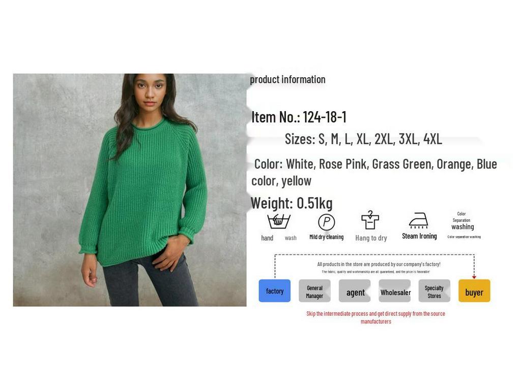 Women's Plus Size Chunky Knit Roll Neck Sweater - Solid Color Loose Pullover for Autumn/Winter
