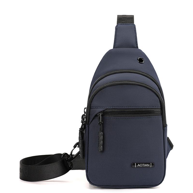 

Мужская нагрудная сумка Оксфордская наплечная сумка Многоотделенческая Легкая Износостойкая Сумка-кроссбоди темно-синий