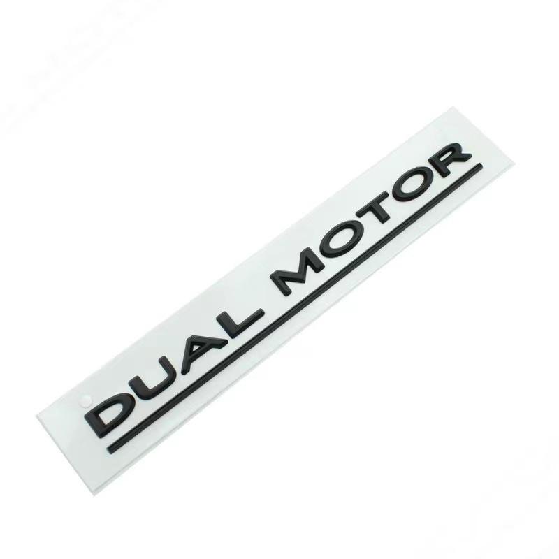 

3D Raised DUAL MOTOR Underlined Letters Emblem for Tesla Model 3 Y X S Car Styling High Performance Trunk Badge Sticker матовый черный
