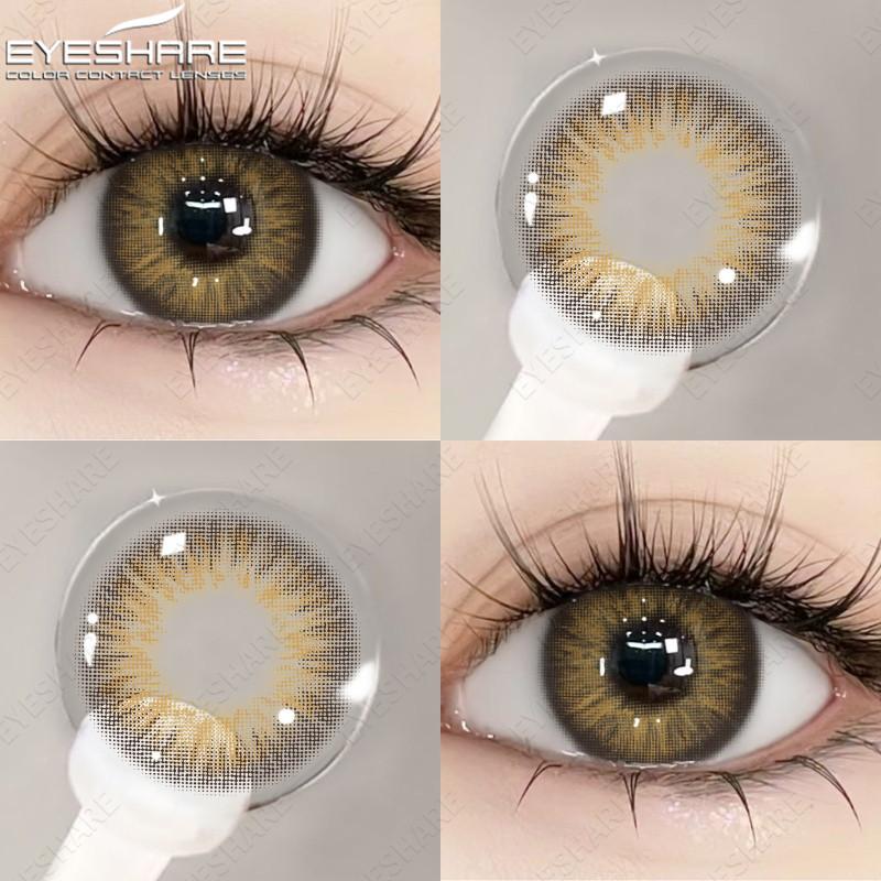 

EYESHARE Контактные линзы 0~-8.00 диоптрий для глаз Миопия Цветные контактные линзы с натуральной рецептурной линзой -1.50