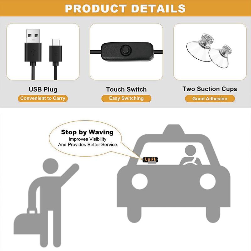 Led Light Sign For Car Taxi Windshield Light Sign Usb Car Led Sign With Suction Cups Scrolling Led Display Board Control