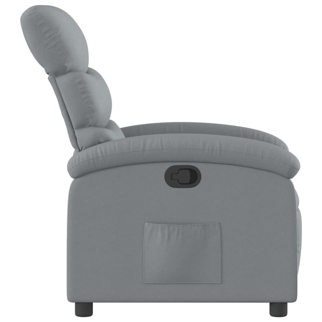 Relaxation Armchair Light Grey Fabric