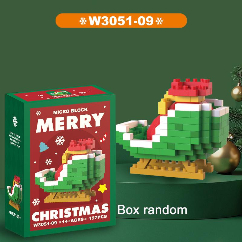 Weihnachtsgeschenke Baustein Serie Weihnachtsmann Rentier Spiel Montagebausteine Tischdekoration Spielzeug Für Kind Weihnachtsgeschenk
