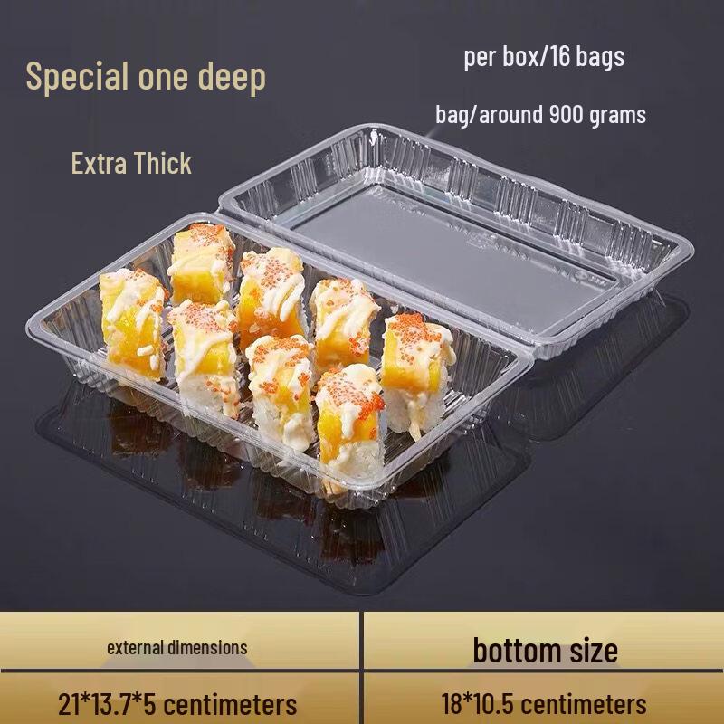Disposable Rectangular Sushi Food Containers