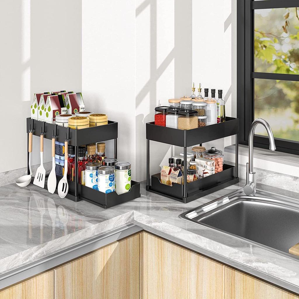 Pull-out Storage Rack for Kitchen and Bathroom