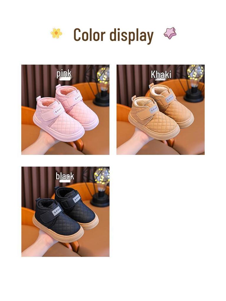 Kinder Winter Schneestiefel mit Samtfutter und Verdickter Isolierung