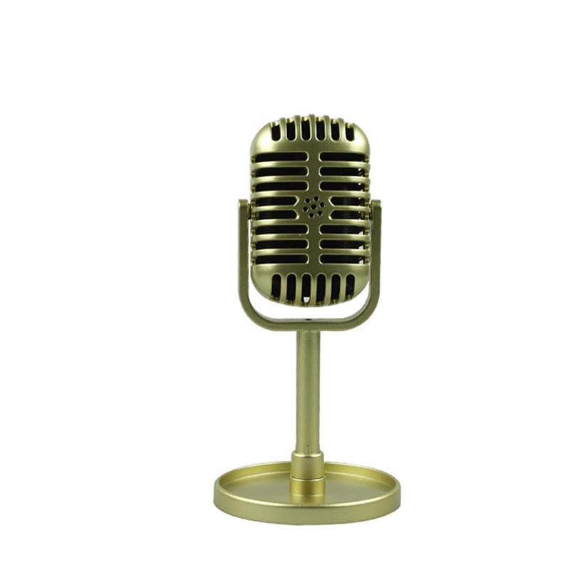 

Classic Retro Dynamic Vocal Microphone Vintage Style Mic Universal Stand Model