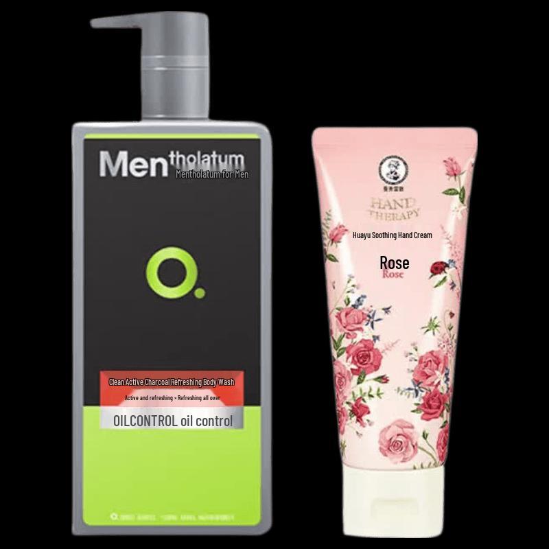 Mentholatum Men s Active Carbon Shower Gel & Rose Hand Cream Set