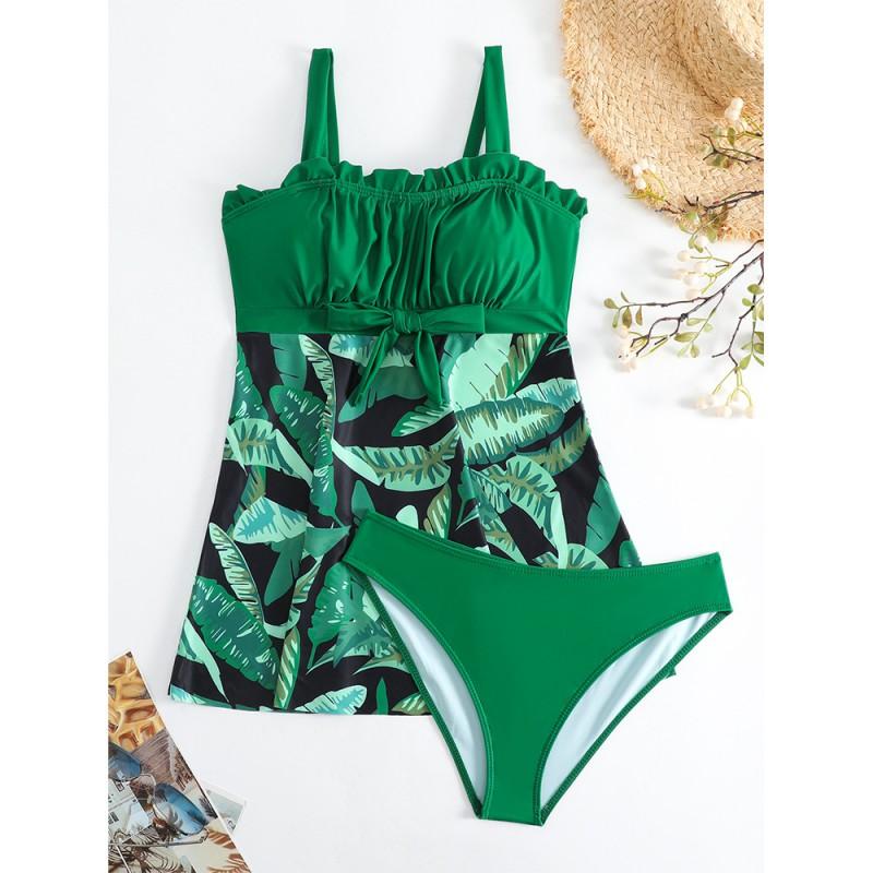 Womens Modest One-Piece Swimsuit With Padded Bust Support Slimming Fit Swimming Beach Pool