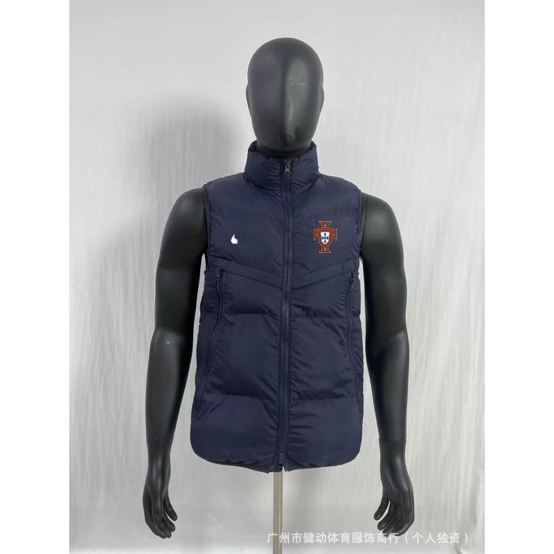 Waterproof Down Vest Men Women Outdoor Sports Warm-Up Training Jacket Football Team Fan Apparel