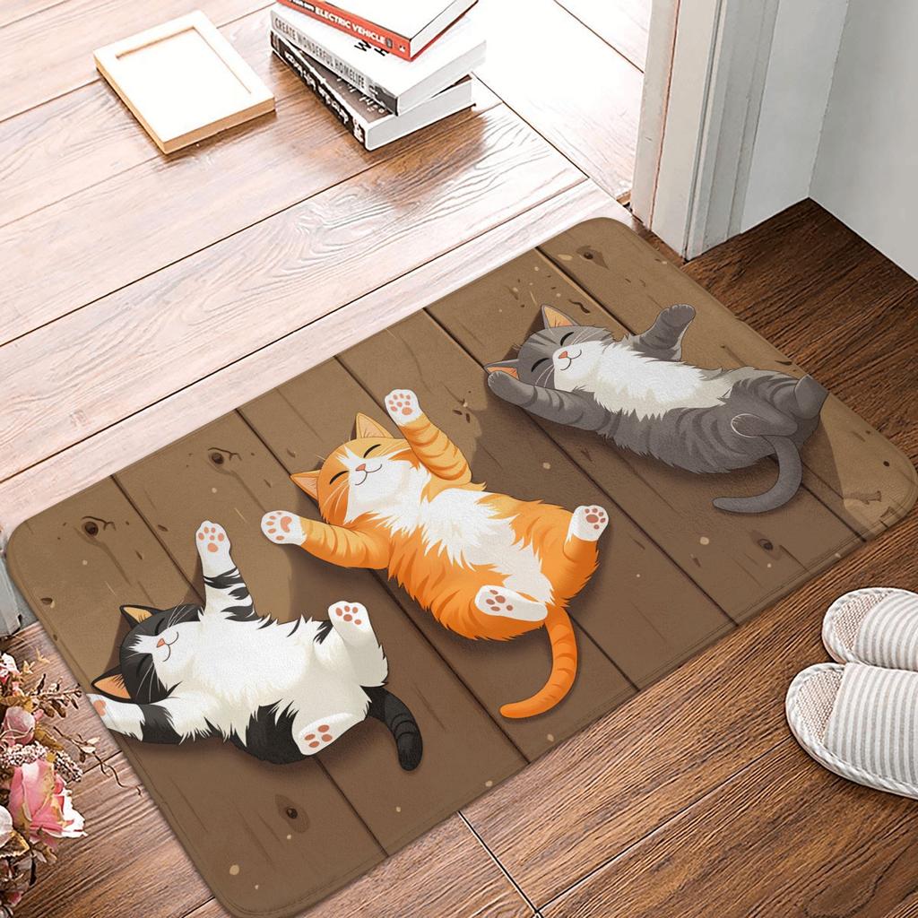 Psychedelic 3D Snow Wolf Animal Floor Door Bath Kitchen Mats Anti-Slip Indoor Wolf Lover Doormat Toilet Entrance Carpet Rug