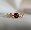 Trendy 2025 Red Zirconia Women's Ring with Diamond Inlay