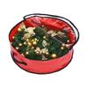 Xmas Wreath Storage Bag with Portable Handle Single Sided Transparent Reusable Tear Proof PE PVC