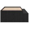 Bed Frame in Black Oak Effect 90 x 200 cm Engineered Wood
